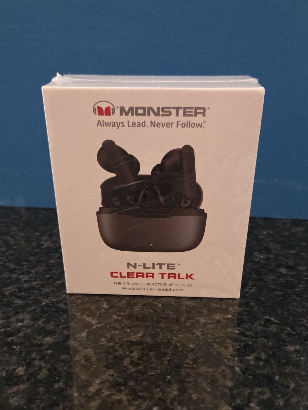 NWT Monster N-Lite Clear Talk Wireless In-Ear Headphones - Black